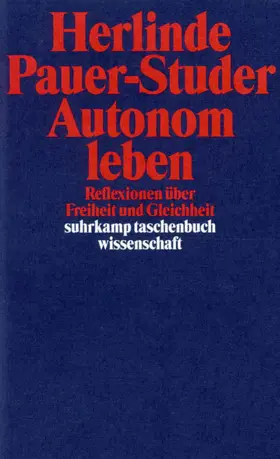 Pauer-Studer |  Autonom leben | Buch |  Sack Fachmedien