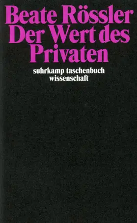 Rössler |  Der Wert des Privaten | Buch |  Sack Fachmedien