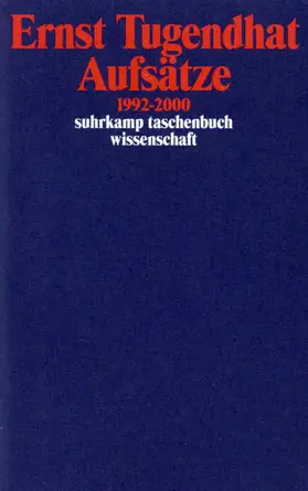 Tugendhat |  Aufsätze 1992–2000 | Buch |  Sack Fachmedien