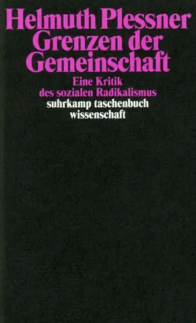 Plessner |  Grenzen der Gemeinschaft | Buch |  Sack Fachmedien