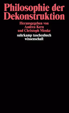 Kern / Menke |  Philosophie der Dekonstruktion | Buch |  Sack Fachmedien