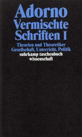 Adorno |  Adorno, T: Vermischte Schriften | Buch |  Sack Fachmedien