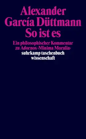 García Düttmann |  So ist es | Buch |  Sack Fachmedien