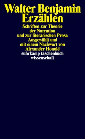 Benjamin / Honold |  Erzählen | Buch |  Sack Fachmedien