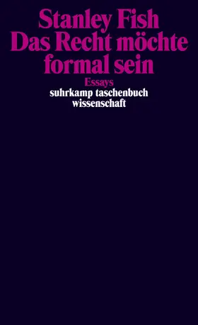 Fish / Bude / Dellwing | Das Recht möchte formal sein | Buch | 978-3-518-29608-0 | sack.de