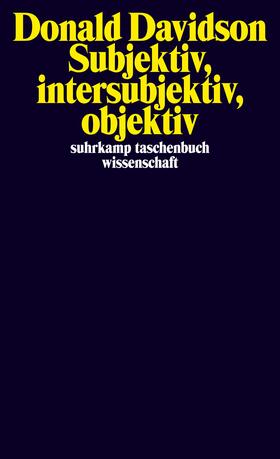 Davidson | Subjektiv, intersubjektiv, objektiv | Buch | 978-3-518-29661-5 | sack.de