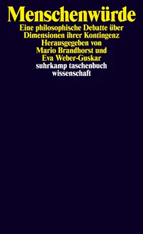 Weber-Guskar / Brandhorst | Menschenwürde | Buch | 978-3-518-29811-4 | sack.de