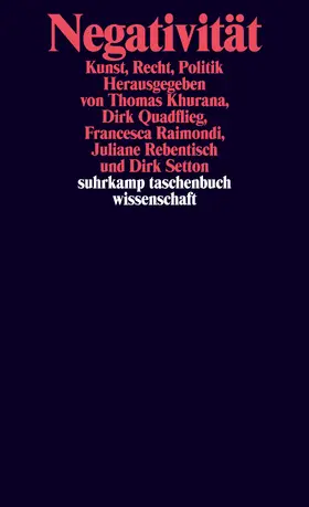Khurana / Quadflieg / Raimondi |  Negativität | Buch |  Sack Fachmedien