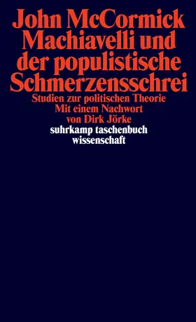 McCormick |  Machiavelli und der populistische Schmerzensschrei | Buch |  Sack Fachmedien