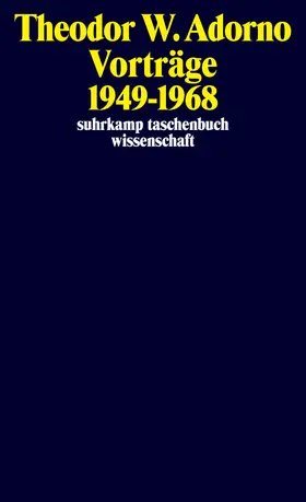 Adorno / Theodor W. Adorno Archiv / Schwarz |  Nachgelassene Schriften. Abteilung V: Vorträge und Gespräche | Buch |  Sack Fachmedien