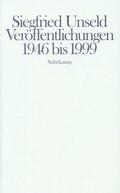 Unseld |  Veröffentlichungen 1946 bis 1999 | Buch |  Sack Fachmedien