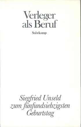 Verleger als Beruf | Buch | 978-3-518-41098-1 | sack.de