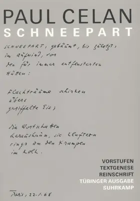 Celan / Wertheimer |  Schneepart | Buch |  Sack Fachmedien