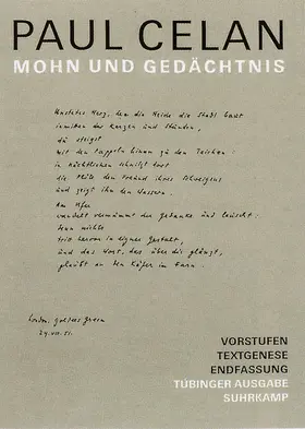 Celan / Wertheimer |  Werke. Tübinger Ausgabe. Mohn und Gedächtnis | Buch |  Sack Fachmedien