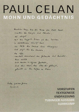 Celan / Wertheimer | Werke. Tübinger Ausgabe. Mohn und Gedächtnis | Buch | 978-3-518-41583-2 | sack.de
