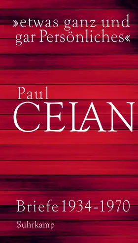 Celan / Wiedemann |  »etwas ganz und gar Persönliches« | Buch |  Sack Fachmedien