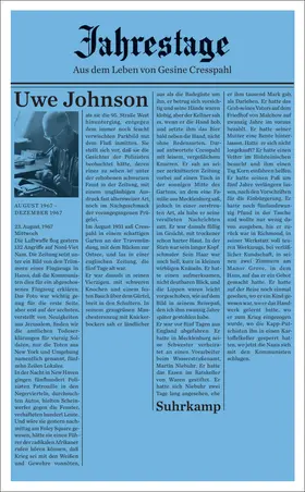 Johnson |  Jahrestage 1 | Buch |  Sack Fachmedien