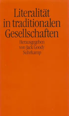 Goody |  Literalität in traditionalen Gesellschaften | Buch |  Sack Fachmedien