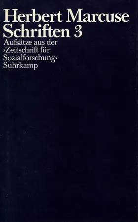 Marcuse |  Schriften in 9 Bänden | Buch |  Sack Fachmedien