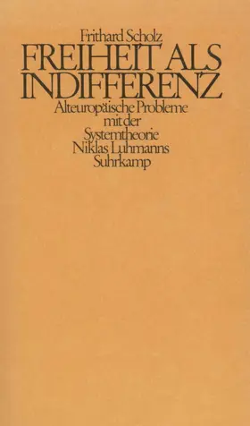 Scholz |  Freiheit als Indifferenz | Buch |  Sack Fachmedien