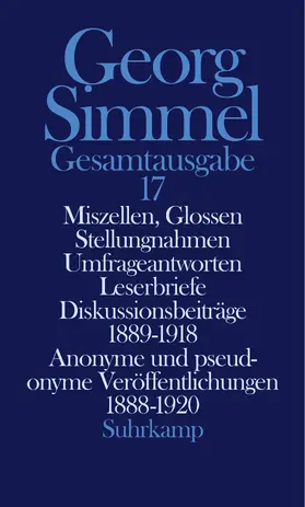 Simmel / Köhnke |  Gesamtausgabe in 24 Bänden | Buch |  Sack Fachmedien