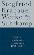 Kracauer |  Essays, Feuilletons und Rezensionen | Buch |  Sack Fachmedien