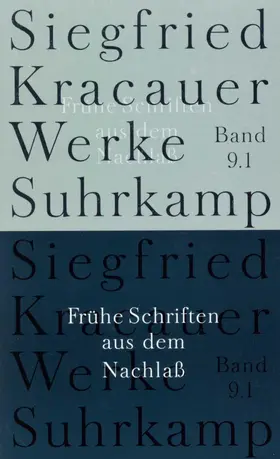 Kracauer / Belke | Werke in neun Bänden | Medienkombination | 978-3-518-58349-4 | www.sack.de