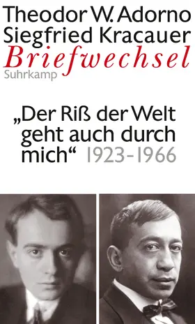 Adorno / Kracauer / Schopf |  Briefe und Briefwechsel | Buch |  Sack Fachmedien