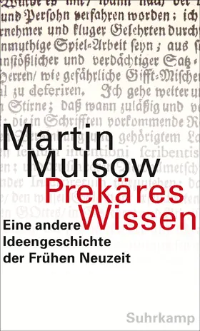 Mulsow |  Prekäres Wissen | Buch |  Sack Fachmedien