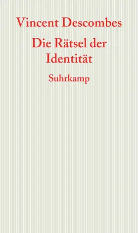 Descombes |  Die Rätsel der Identität | Buch |  Sack Fachmedien