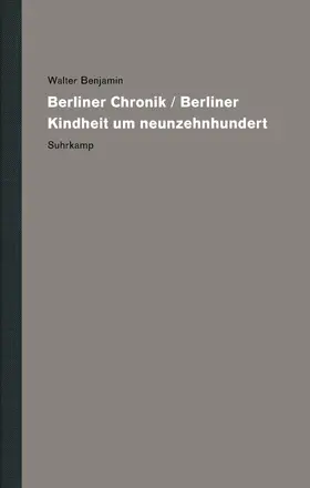 Benjamin / Lindner / Werner |  Werke und Nachlaß. Kritische Gesamtausgabe | Buch |  Sack Fachmedien