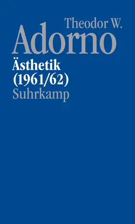 Adorno / Eusterschulte |  Nachgelassene Schriften. Abteilung IV: Vorlesungen | Buch |  Sack Fachmedien