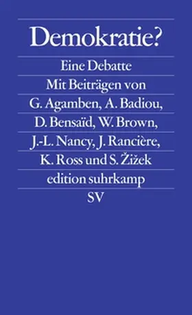 Agamben / Badiou / Žižek | Demokratie? | E-Book | sack.de