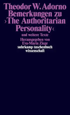 Adorno | Bemerkungen zu ›The Authoritarian Personality‹ | E-Book | sack.de