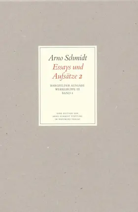 Schmidt |  Bargfelder Ausgabe. Standardausgabe. Werkgruppe 3, Band 4 | Buch |  Sack Fachmedien