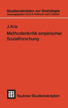 Methodenkritik empirischer Sozialforschung | Buch | 978-3-519-00049-5 | sack.de