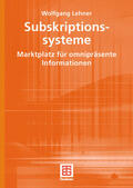 Lehner |  Lehner, W: Subskriptionssysteme | Buch |  Sack Fachmedien