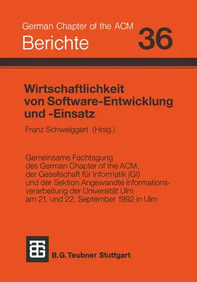 Schweiggert |  Wirtschaftlichkeit von Software-Entwicklung und -Einsatz | Buch |  Sack Fachmedien
