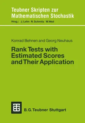 Neuhaus |  Rank Tests with Estimated Scores and Their Application | Buch |  Sack Fachmedien