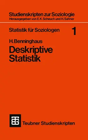 Benninghaus |  Statistik für Soziologen 1 | Buch |  Sack Fachmedien