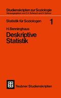 Benninghaus |  Benninghaus, H: Statistik für Soziologen 1 | Buch |  Sack Fachmedien