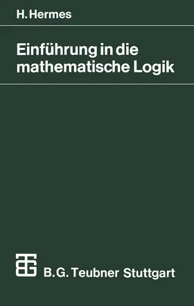 Hermes |  Einführung in die mathematische Logik | Buch |  Sack Fachmedien