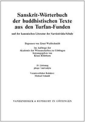 Röhrborn |  Sanskrit-Wörterbuch der buddhistischen Texte aus den Turfan-Funden. Lieferung 19 | Buch |  Sack Fachmedien