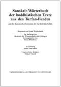 Röhrborn |  Sanskrit-Wörterbuch der buddhistischen Texte aus den Turfan- | Buch |  Sack Fachmedien