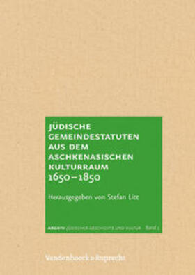 Litt | Jüdische Gemeindestatuten aus dem aschkenasischen Kulturraum | Buch | 978-3-525-31015-1 | sack.de