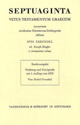 Ziegler |  Septuaginta. Nachtrag zu Band 16,1 | Buch |  Sack Fachmedien