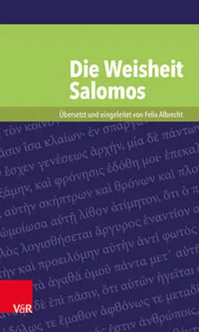 Albrecht |  Die Weisheit Salomos | Buch |  Sack Fachmedien