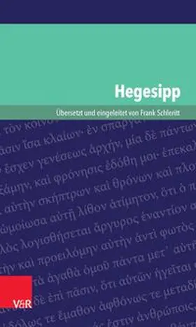 Schleritt | Hegesipp | Buch | 978-3-525-53466-3 | www.sack.de