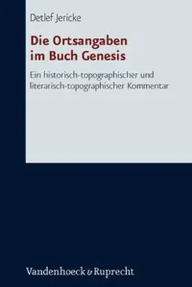 Jericke |  Die Ortsangaben im Buch Genesis | Buch |  Sack Fachmedien