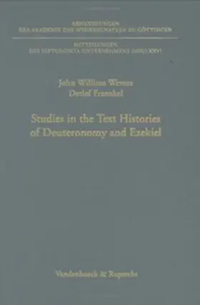 Fraenkel / Wevers |  Studies in the Text Histories of Deuteronomy and Ezekiel | Buch |  Sack Fachmedien